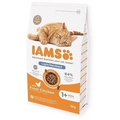 IAMS Steriliseret med kylling, 3 kg